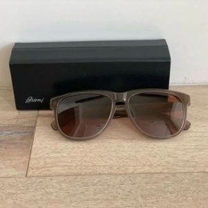 NEW Brioni True Luxury BR0063S 001 Tan Square Rectangle Men's 57 mm Sunglasses